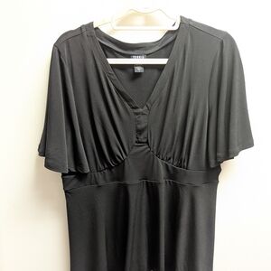 Torrid Black Studio Knit V-Neck Top